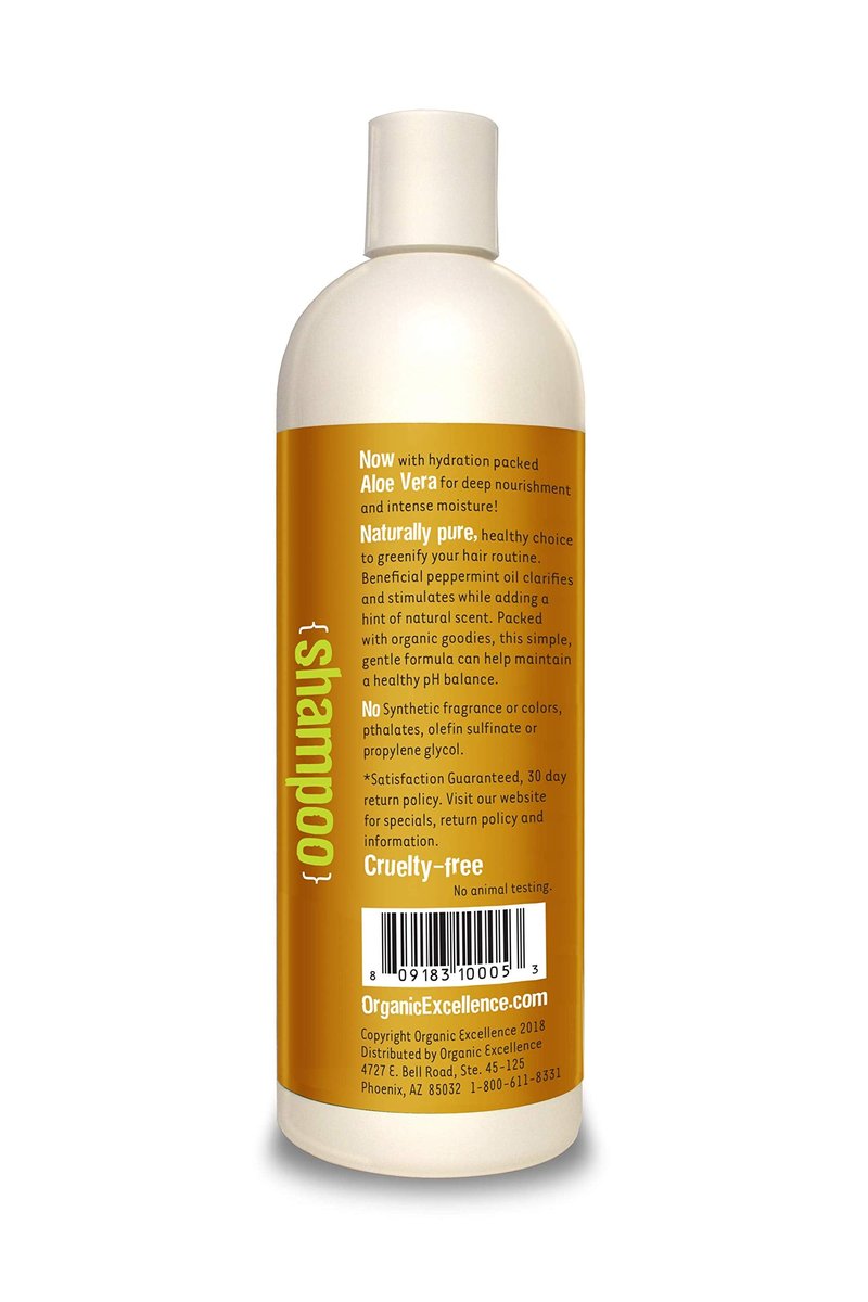 Organic Excellence Wild Mint Shampoo and Conditioner Set Revitalizing Hair Therapy