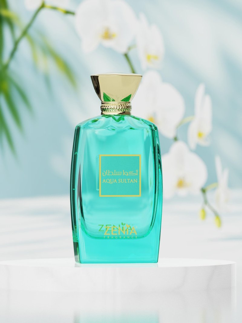 Zenia Aqua Sultan Eau de Parfum EDP Spray Unisex – 3.4oz / 100ml | Long Lasting Citrus Spicy Woody Fragrance with Bergamot, Neroli, Cinnamon & Tea