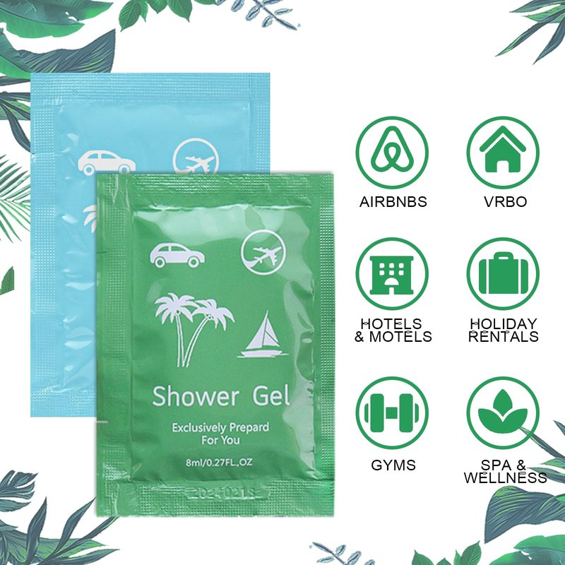 Bulk Hygiene Kits for Homeless ,Travel Size Body Wash and Shampoo Bulk 0.28fl Oz,Travel Size Shower Gel Set，Shampoo Bulk Travel Size ,Hotel Supplies for Guests (0.28fl Oz(Pack of 100), 100, Count)