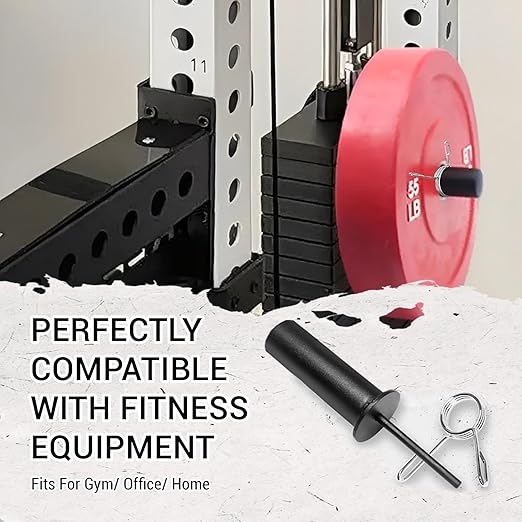 Fosegei Weight Stack Pin with Spring Clip Collar – Gym Pin for Weight Stack Machine, Weight Stack Extender Pin Strength Training Equipment for Commercial Gym and Home Gym