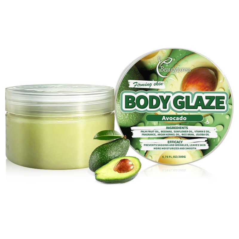 BEAUTYTURESS Avocado Body Butter – Deep Moisturizing Body Cream with Shea Butter & Vitamin E, Hydrates & Softens Dry Skin, High Mourishing, for All Skin Types