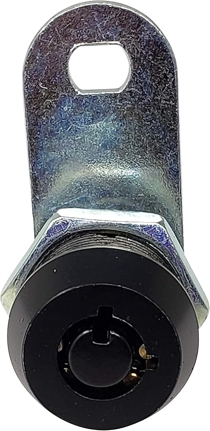 Admiral Locks Tubular Cam Lock, Keyed Alike Removable Key RV Compartment Storage Lock Cabinet Locks (Black Pack of 5, 5/8 Inch 90°)