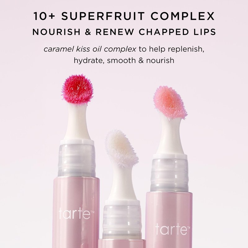 tarte maracuja juicy melt mask – Lip Mask, Balm & Lipgloss with Shea Butter, Hydrating Overnight Treat for Soft Nourished Lips, Vegan & Cruelty-Free, full size, drizzle (pink)