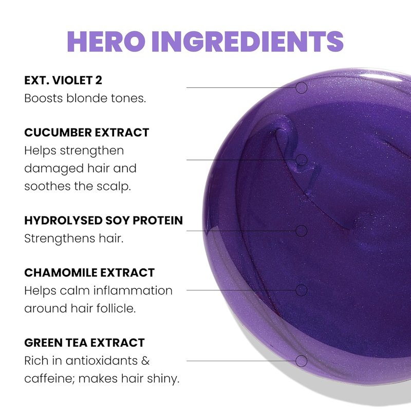 Keep My Colour Blonde Shampoo - Purple Toning Shampoo for Blonde & Color-Treated Hair | Sulfate-Free, Blue Base