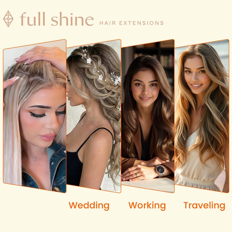 Full Shine Tape in Hair Extensions Human Hair 18 Inch Hair Extensions Tape in Color Dark Brown 3 Fading to 8 and 22 Tape in Hair Extensions 20Pcs 50Grams Balayage Tape Extensions For Women