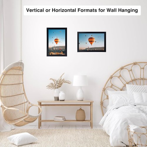 JCJMY 6x9 Picture Frame - Versatile Black Wall & Tabletop Display for 6x9 Photos