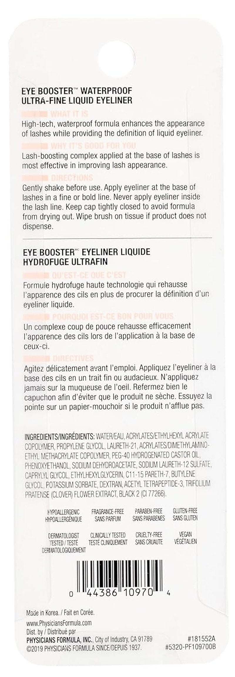Physicians Formula Eye Booster - Lash-Enhancing 2-in-1 Eyeliner Serum | Hypoallergenic, Vegan, Deep Brown