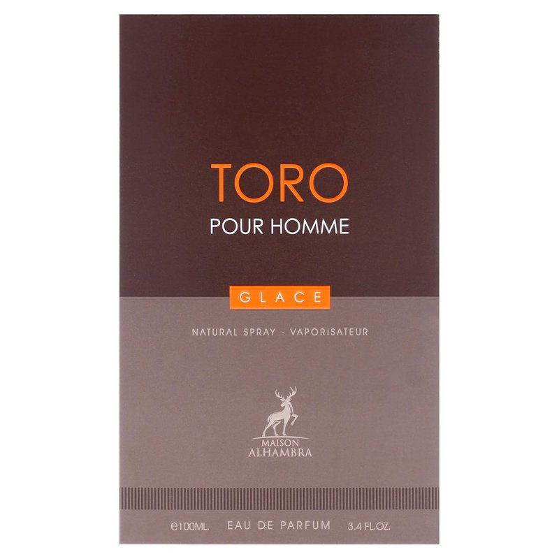 Maison Alhambra Toro Pour Homme Glace - Citrusy Aromatic Spicy Woody Eau de Parfum Spray for Men | 3.4 oz (100 ml)