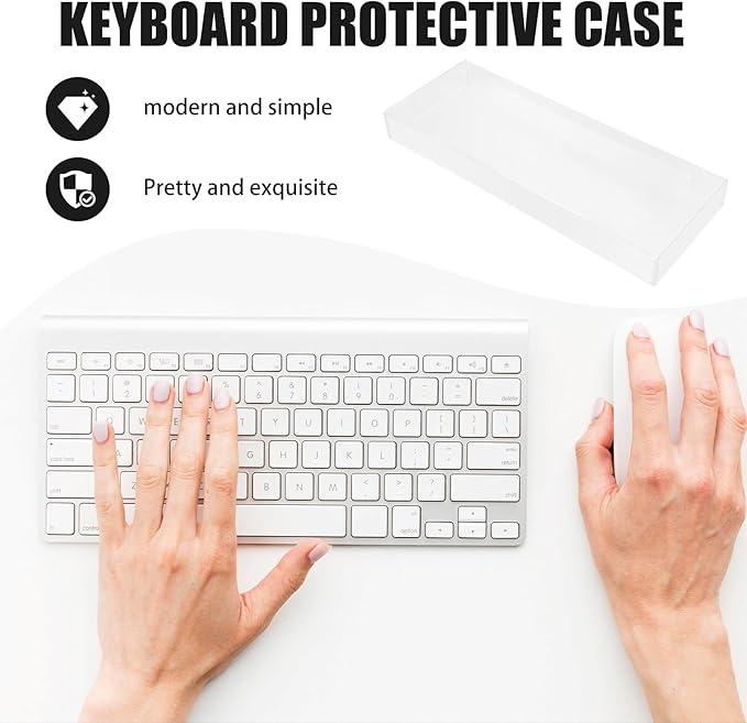 Acrylic Keyboard Cover Water Protective Case for Household Keyboards Transparent Keyboard Accessory for Standard and Mechanical Keyboards
