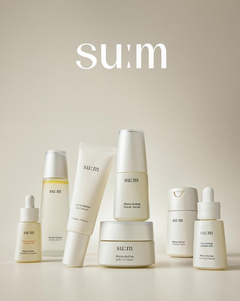 SU:M Micro-Active Calming Ampoule (0.5 fl oz) - Soothing Serum for Redness & Uneven Skin Texture, Provides Quick Relief for Sensitive Skin, Herbal Scent, Korean Skin Care