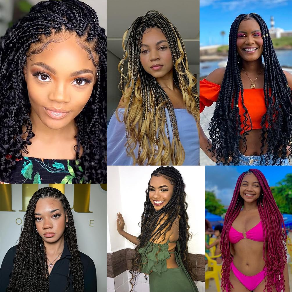 "Human Braiding Hair, 1 Bundle 50g 18 Inch Boho Braids Human Hair 13A Deep Wave Bulk Brazilian Virgin No Weft Wavy Hair Extension for Boho Knotless Balayage Brown to Blonde"