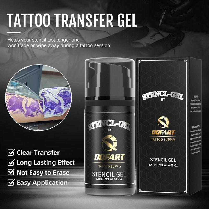 Tattoo Stencil Transfer Gel 120ml 250ml Quick Dry Pump Professional Artists Apprentices (120ml/4OZ)