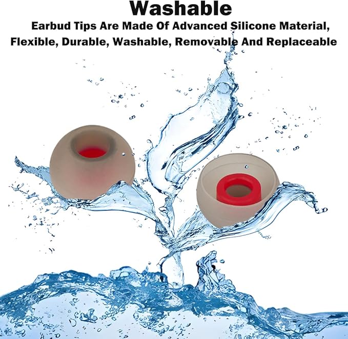 DMZHY Silicone Earbud Replacement Tips Earbud Tips Ear Tips Fit Most in-Ear Earbuds(Inner Hole 4.5mm -6mm) Headphone Eartips Ear Bud Covers Small 9 Pairs