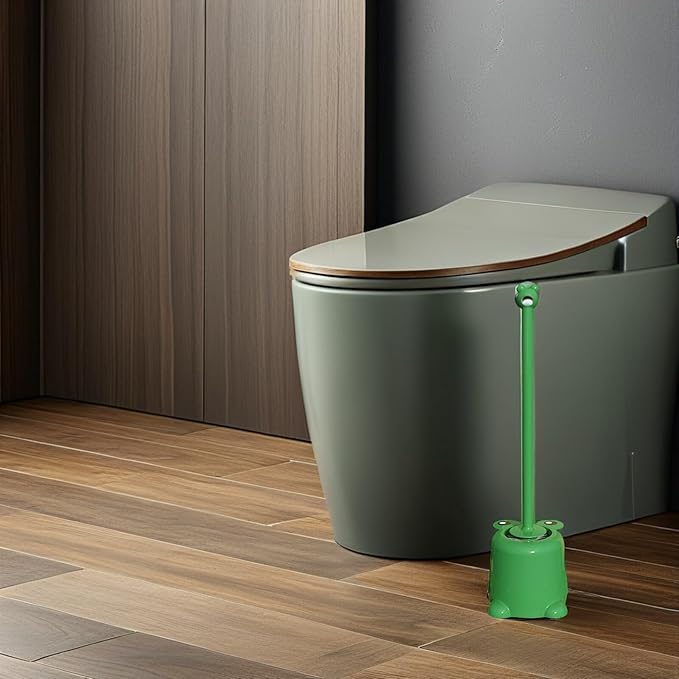 Beaupretty Frog Toilet Brush with Holder Set Long Handle Soft Bristles Cute Cartoon Frog Design Efficient Toilet Cleaning for Home Office Bathroom