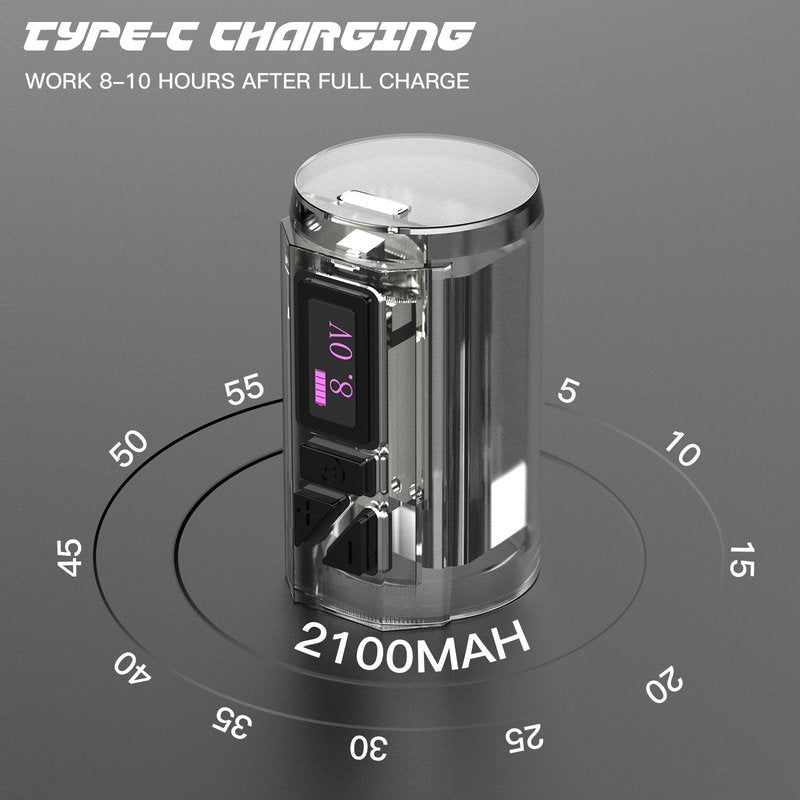 Wormhole Tattoo Gun Wireless Tattoo Machine LED Digital Display Wireless Tattoo Pen Tattoo Pen with 2100mah Capacity Detachable Tattoo Power Supply for Beginner and Artist HP67-B