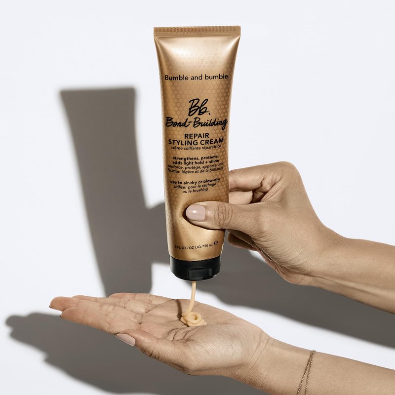 Bumble and bumble. Bond-Building Hair Repair Styling Cream | Makes Hair 3x Stronger Instantly | Prevents Split Ends | Heat Protectant | For All Damaged Types, 5 Fl Oz