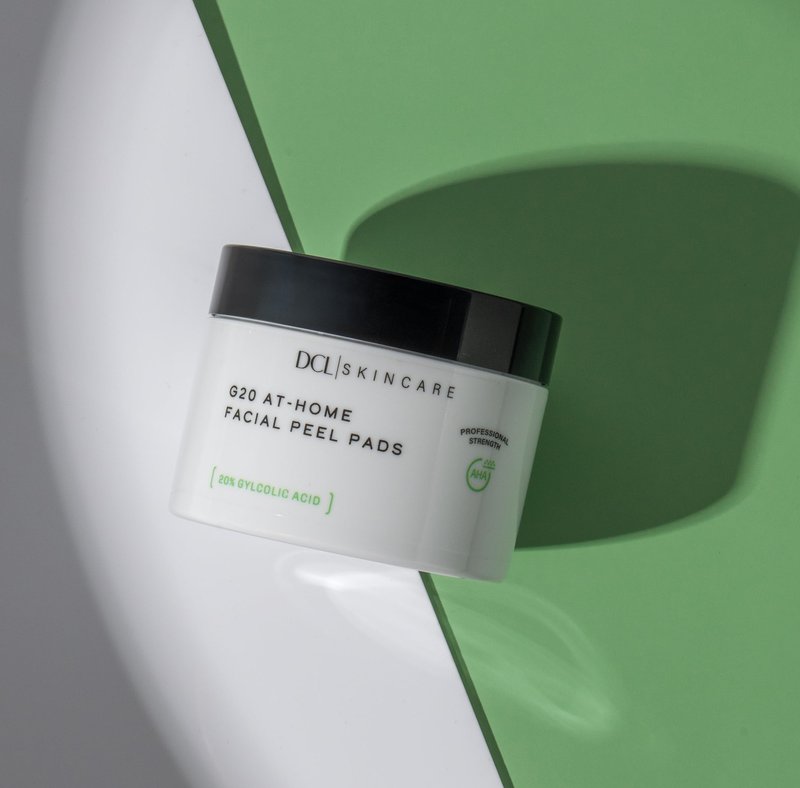 DCL Skincare G20 Glycolic Acid Exfoliating Pads with 20% Glycolic Acid – Skin-Smoothing & Hydrating, 50 Pads