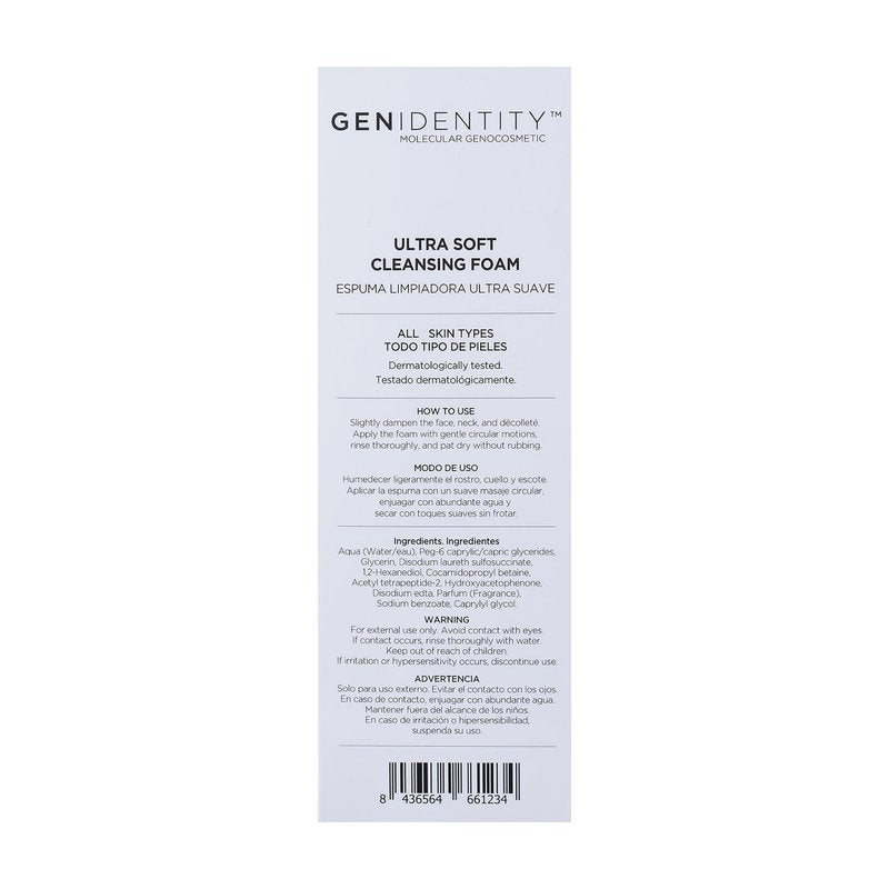 Gen Identity Ultra Gentle Cleansing Foam - Face Wash for Women - Detoxifying and Mattifying Facial Cleanser - Face Wash Removes Impurities - 6.8 oz