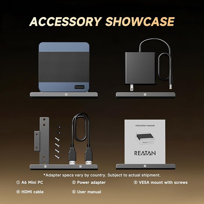 Reatan A6 OCuLink Mini pc Ryzen 7 7840HS Gaming PC,Radeon 780M GPU 32GB RAM DDR5 5600MHz +1TB PCIe4.0 SSD, 8C/16T, 8K Triple Displays (3 Year After-Sale Support)