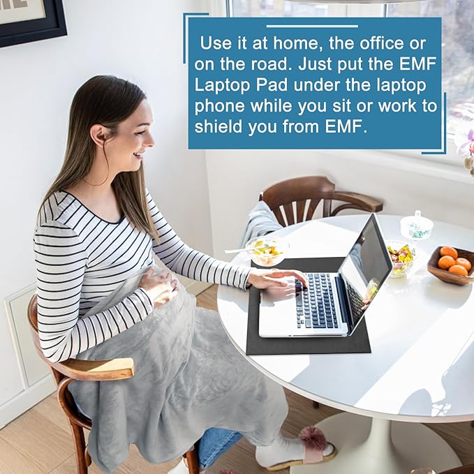 Laptop Pad Protection, Heat Shielding Laptop Pad EMI Blocker Lap Desk, Protector Portable Heat Blocker for Laptop, Tablets and Phones (12"-7.8")