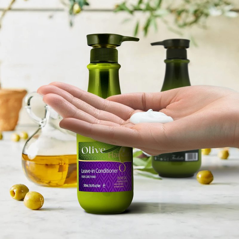 Frulatte Protecting Olive Leave In Conditioner with Certified Organic Olive Oil for curly hair 13.5 fl oz