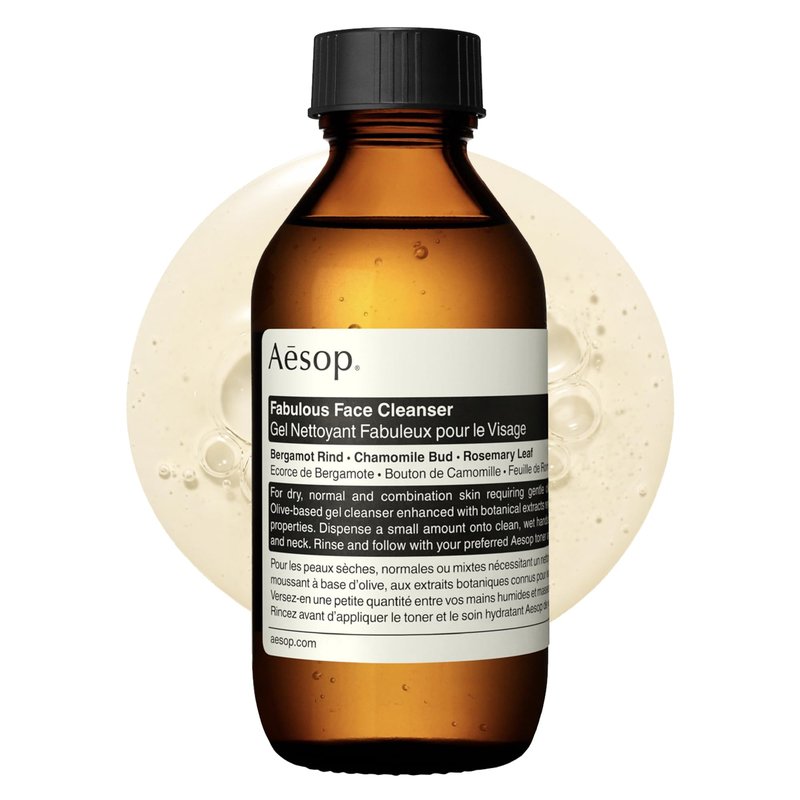Aesop Fabulous Face Cleanser | Gently Cleanses without Stripping | Mild Olive-Derived Cleanser with Purifying and Hydrating Botanicals | Travel Size | 3.3 oz / 100mL