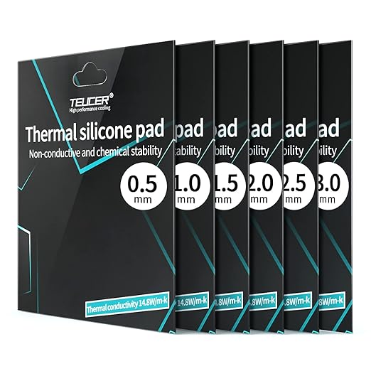 WithFlying Thermal Pad 14.8 W/mK, 120x120x1.5mm, Non Conductive, High Temp Resistance, Silicone, For Laptop, GPU, CPU, LED Cooler