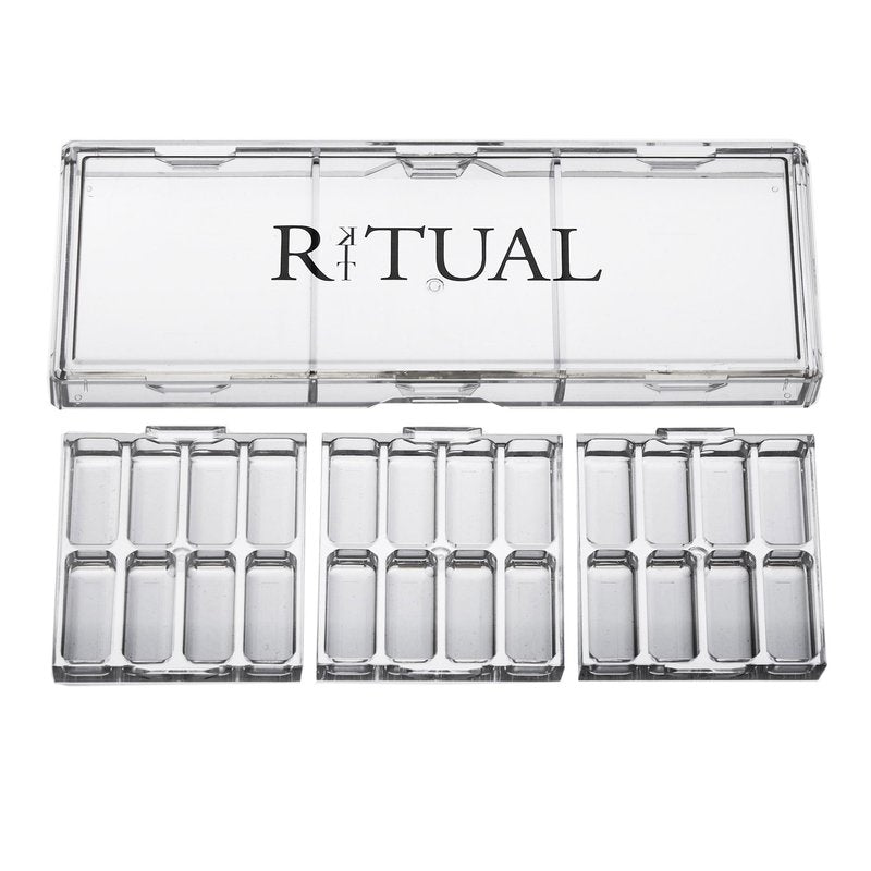 Empty Makeup Palette | 24 Wells | Modular Interchangeable Depotting System | Ritual Pro Palette 3 | 8 Well Bundle, Lipstick, Creams, Alcohol based makeup and paint, watercolor, Gouache, Acrylic paint