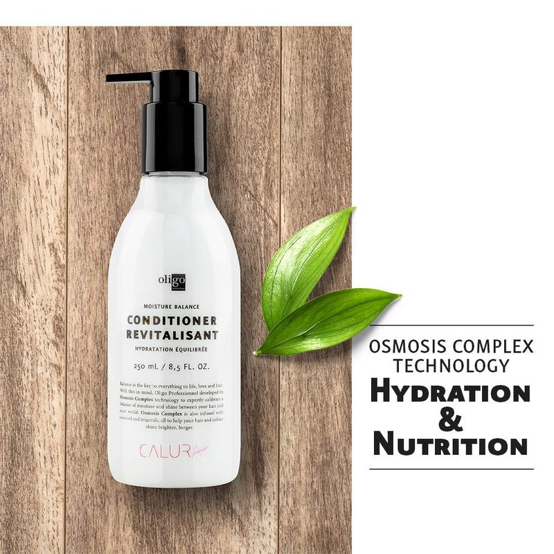 Oligo Professionnel - Calura Moisture Balance Conditioner - Sulfate free - Vegan- Paraben free - Color safe - Shine - Hydrating formula for dry hair - 8.5 oz