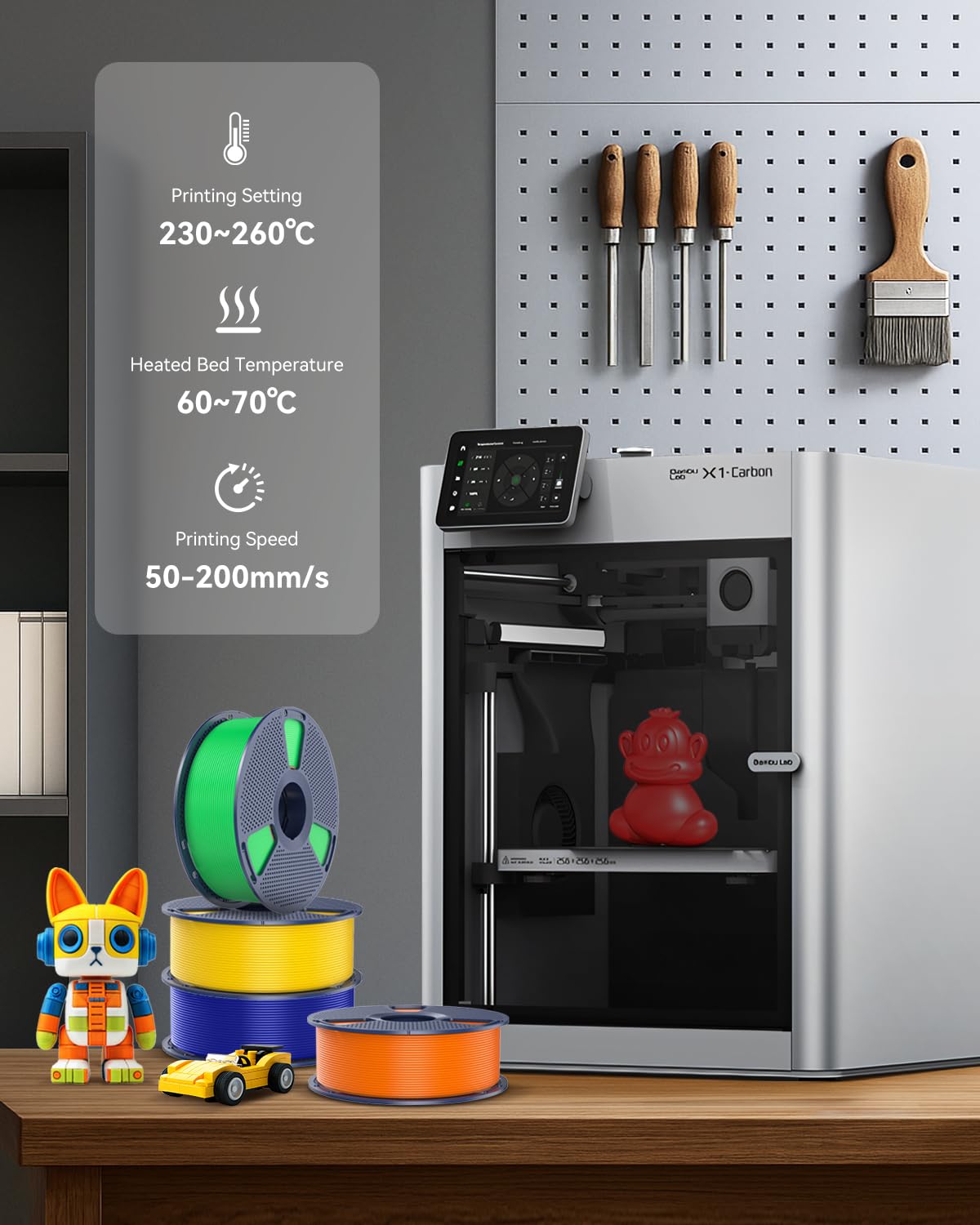 SUNLU 3D Printer Filament PETG Filament 1.75mm,Less Stringing Good Layer Adhesion High Toughness,PETG Filament 1.75 ±0.02mm,1kg Spool(2.2lbs),1kg,Green