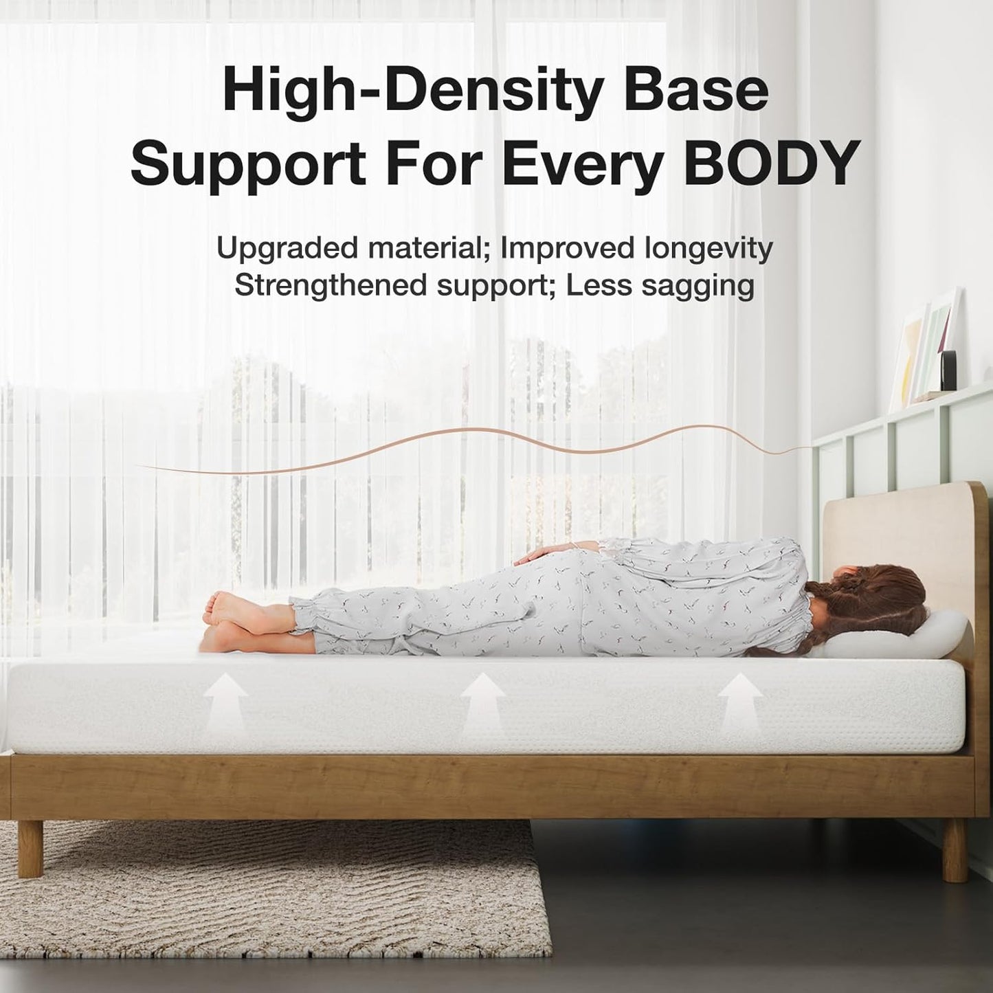 Novilla King Size Gel Memory Foam Mattress - 6 Inch Cooling Comfort Foam for Pressure Relief | CertiPUR-US Certified