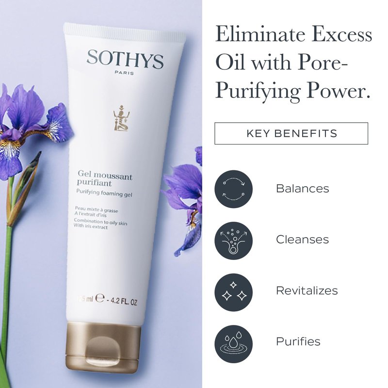 SOTHYS Purifying Foaming Gel | Gentle Face Cleanser for Oily or Combination Skin