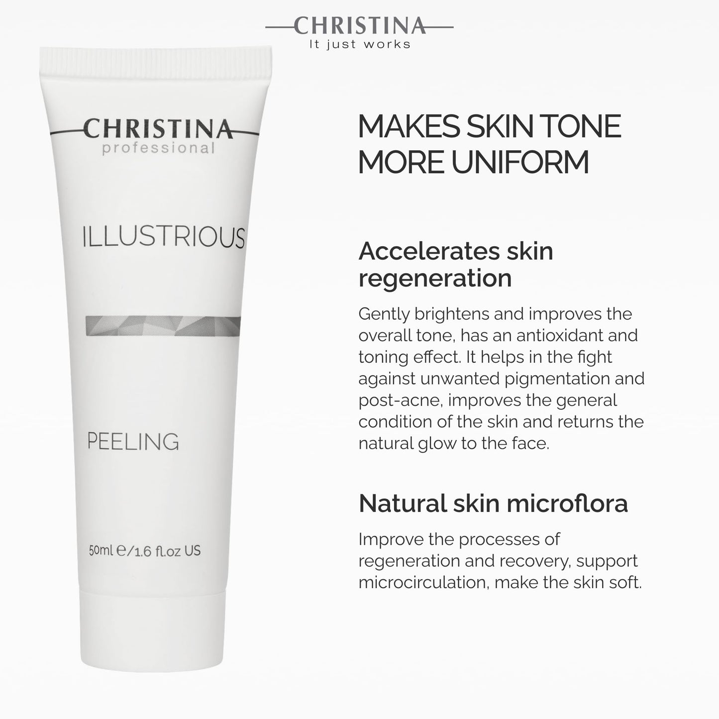 Christina Illustrious Face Peeling Gel | Experience Gentle Exfoliation and Skin Renewal | Formulated with AHA + BHA (Glycolic, Lactic & Salicylic Acids) | For All Skin Types 50ml / 1.7 fl.oz