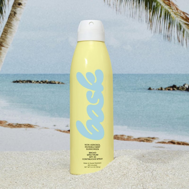 Bask SPF 30 Sunscreen Spray - Non-Aerosol, Broad Spectrum UVA/UVB Protection, Dermatologist Recommended, Moisturizing, Lightweight & Non-Greasy, 5.5 oz (Value Pack of 3)