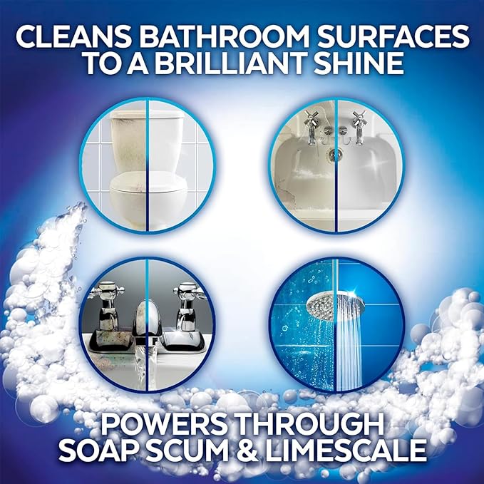 Powerful Toilet Bowl Cleaner – Rapid Stain Remover, Eliminates Limescale & Odors, Fresh Mint Scent, Eco-Friendly Formula, Safe for Pipes & Septic Tanks (4)