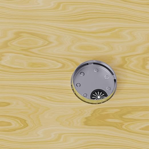 Skweawert Desk Grommet 3-1/8 Inch 80mm, Zinc Alloy Computer Desk Wire Hole Cover, Office Desktop Cord Cable Hole Metal Ring, Silver Tone