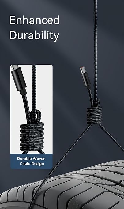 Woven USB to USB-C Cable for iPhone 17 Series (Black, 5ft), MFi Certified Car CarPlay USB Charger to USB Type C Cord Fast Charging for Apple iPhone Air/17 Pro Max/16e/16 Plus/16 ProMax/15 Pro/iPad Air