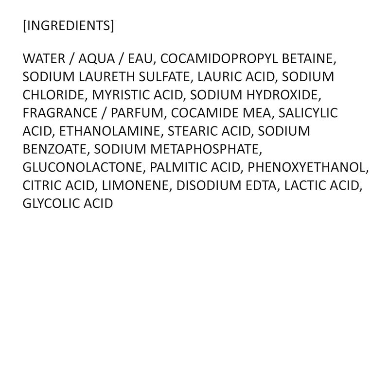Herbal Grapefruit Body Wash for Acne-Prone Skin - Mild Exfoliating Cleanser with Salicylic Acid & AHA | 17.6 fl oz