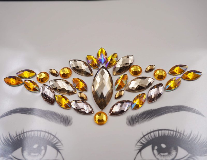 face gems silver gold halloween makeup face jewels body glitter rhinestone rave festival face body temporary tattoos felf-adhesive crystal sticker for music festivals bohemian