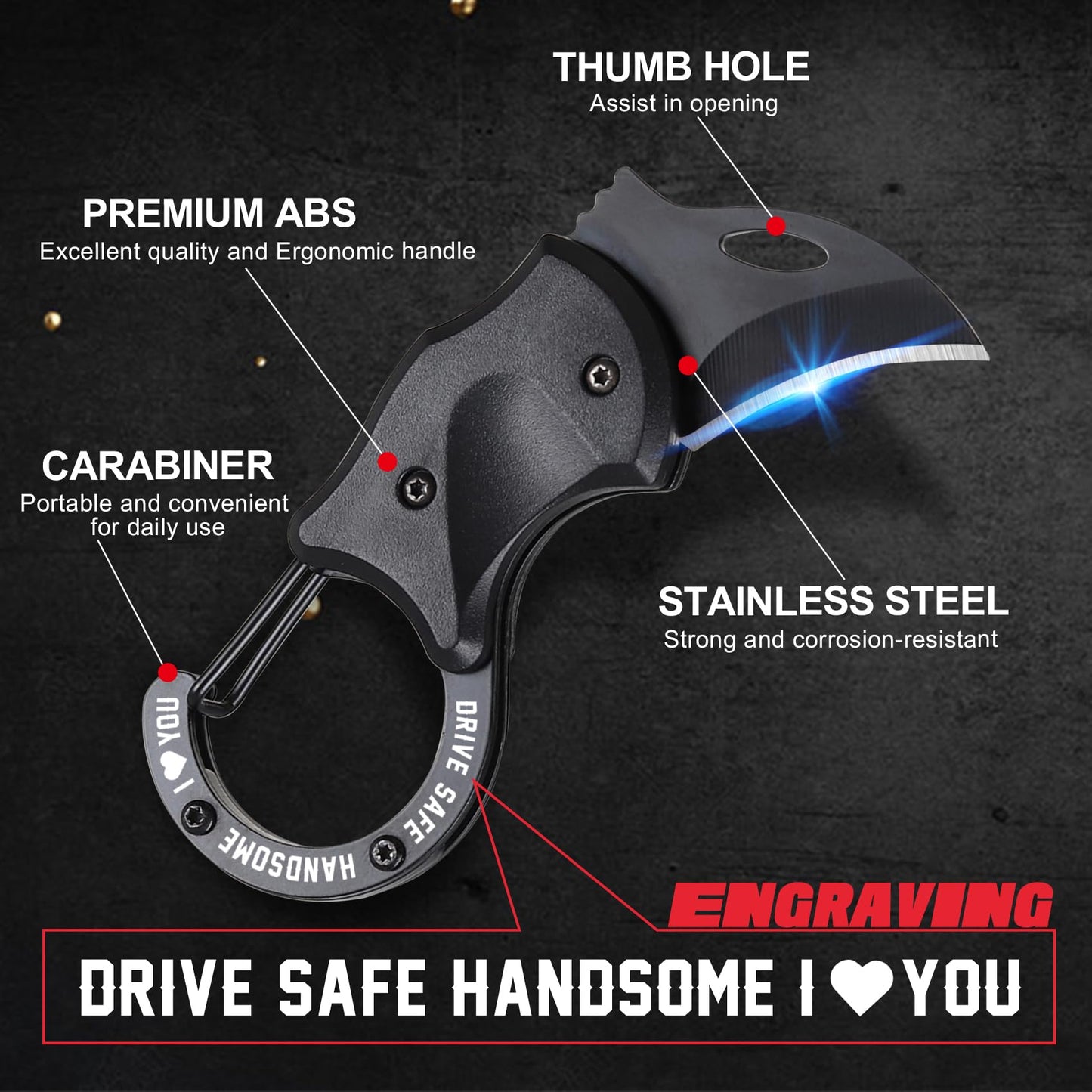 ZAVIT Anniversary Love Gifts for Him Husband Valentines Day, Mens Valentines Day Gifts, Birthday Anniversary Christmas Romantic Gift for Him Boyfriend Husband, DRIVE SAFE EDC Keychain