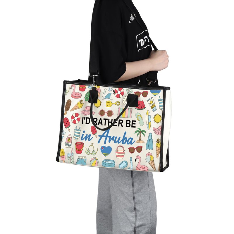 G2TUP Aruba Lover Gift I'd Rather Be in Aruba Makeup Bag Aruba Trip Cosmetic Bag Aruba Souvenirs Gift Aruba Travel Gift (Be in Aruba TT)