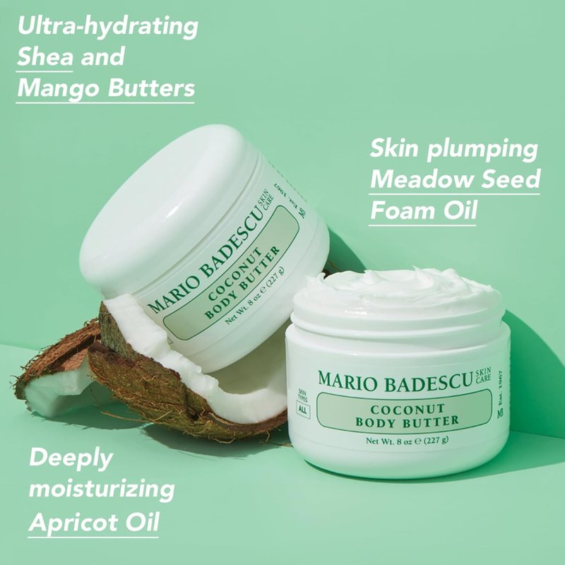 Mario Badescu Coconut Body Butter - Nourishing Body Moisturizer for All Skin Types | Smooth & Radiant Skin