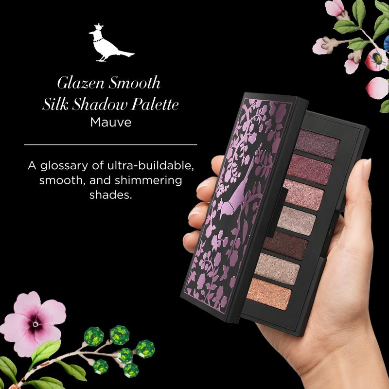 butter LONDON Glazen Smooth Silk Eyeshadow Palette Mauves - 7 Shade Buildable & Blendable Pressed Powder with Mirror - Primer-Infused Clean Formula Eye Shadow Eye Makeup for Women, Cruelty-Free