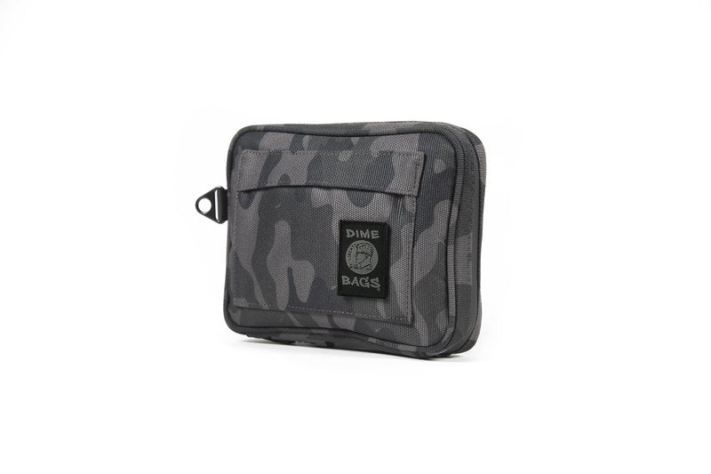 DIME BAGS Smell-proof Boss with Lock Padded Pouch with Activated Carbon Technology | 3-Digit Combo Lock | Low-Profile, Sleek Design (8 Inch, Camo)
