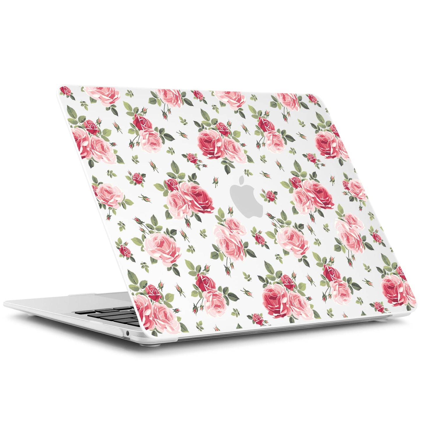 Batianda Case for M1 MacBook Air 13 Inch Model A2337 A2179 A1932 2021 2020 2019 Release,Lovely Floral Design Matte Hard Shell with Keyboard Cover & Screen Protector, Roses