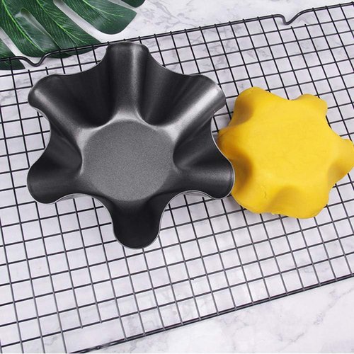 Carbon Steel Tortilla Pan Set by Tortilla Pan - 6 Non-Stick Taco Shell Makers with Silicone Potholder & Basting Brush