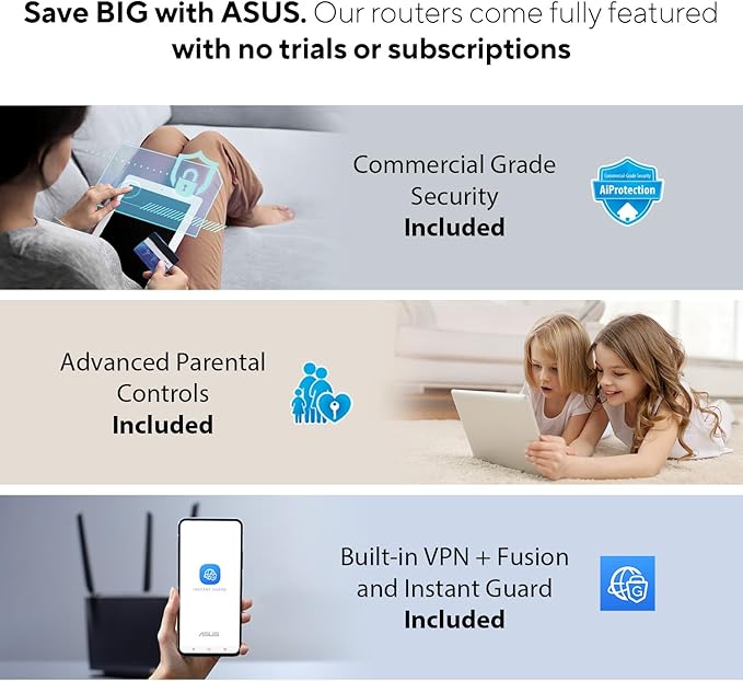 ASUS RT-AX57 GO -AX3000 Dual Band WiFi 6 Portable Travel Router, 4G/5G tethering, Public WiFi (WISP) Mode, Advance Network Security, VPN, AiMesh, Guest Portal, RV/Cruise/Mobile, USB-C Powered.