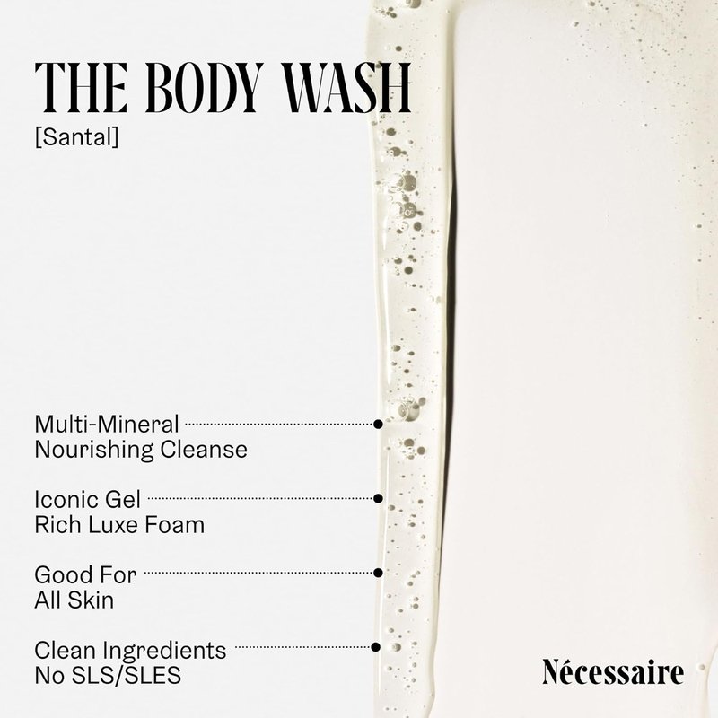 Nécessaire Body Wash Santal - Multi-Oil Shower Gel for Sensitive Skin | 500ml/16.9 fl oz