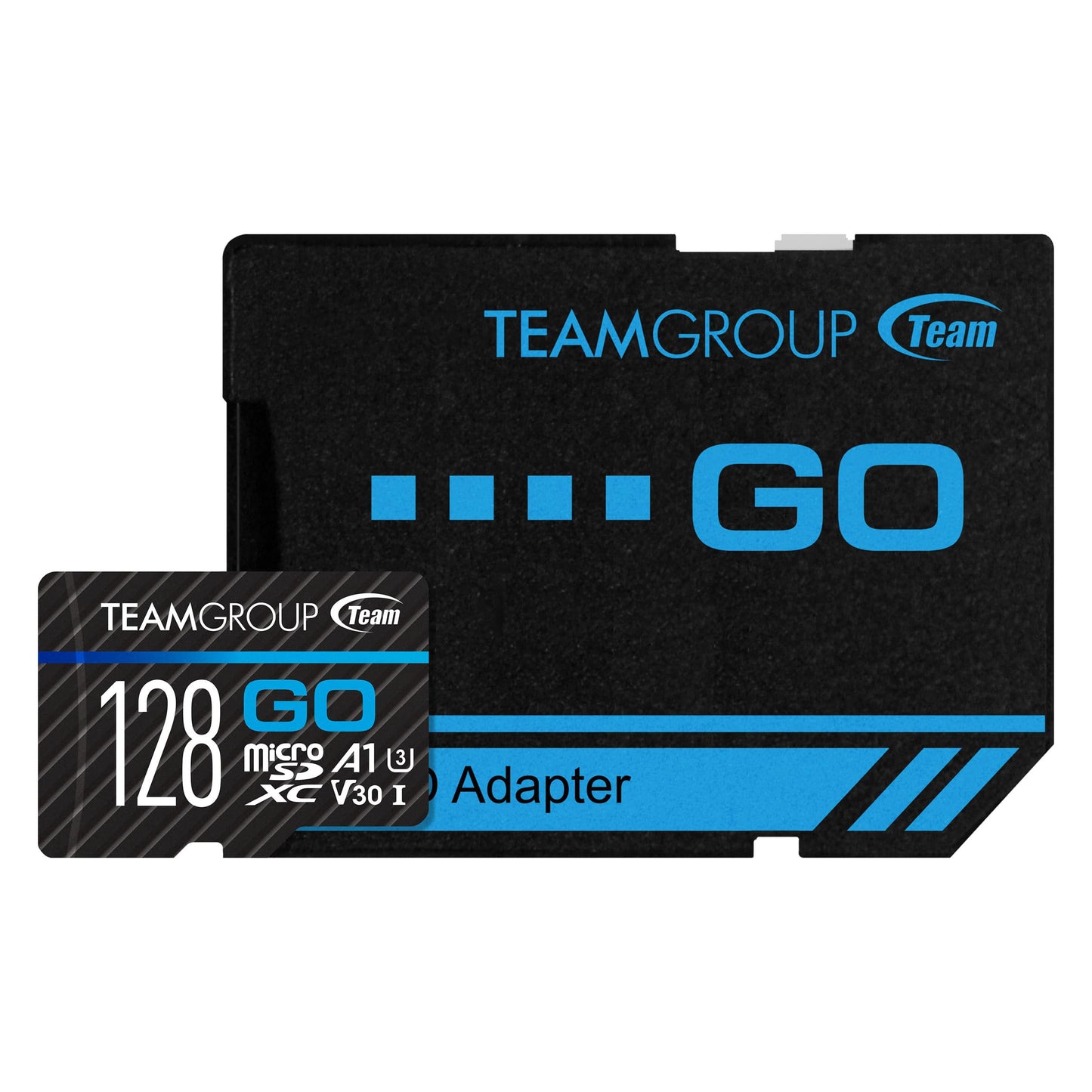 TEAMGROUP GO Card 128GB x 5 Pack MicroSDXC UHS-I U3 V30 4K for Action Cameras & Drone High Speed Flash Memory Card with Adapter for Outdoor Sports&Vlog, 4K Shooting,GoPro&Insta360&DJI TGUSDX128GU363