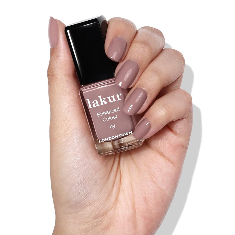 LONDONTOWN Lakur Nail Polish - Long-Lasting Nude & Brown Shades | 21+ Free Non-Toxic Vegan Formula, 0.4 Fl Oz